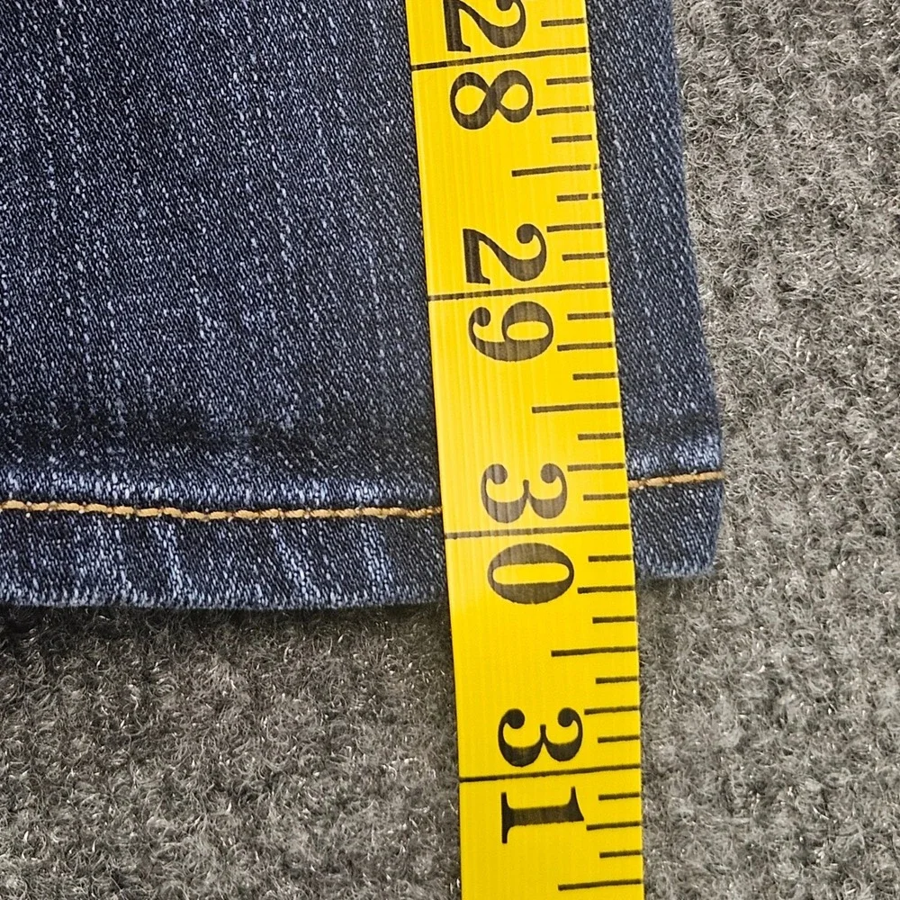 American Eagle Slim Boot Jeans Womens 00 Short Dark Wash Stretch Low Rise Denim - Picture 8 of 11